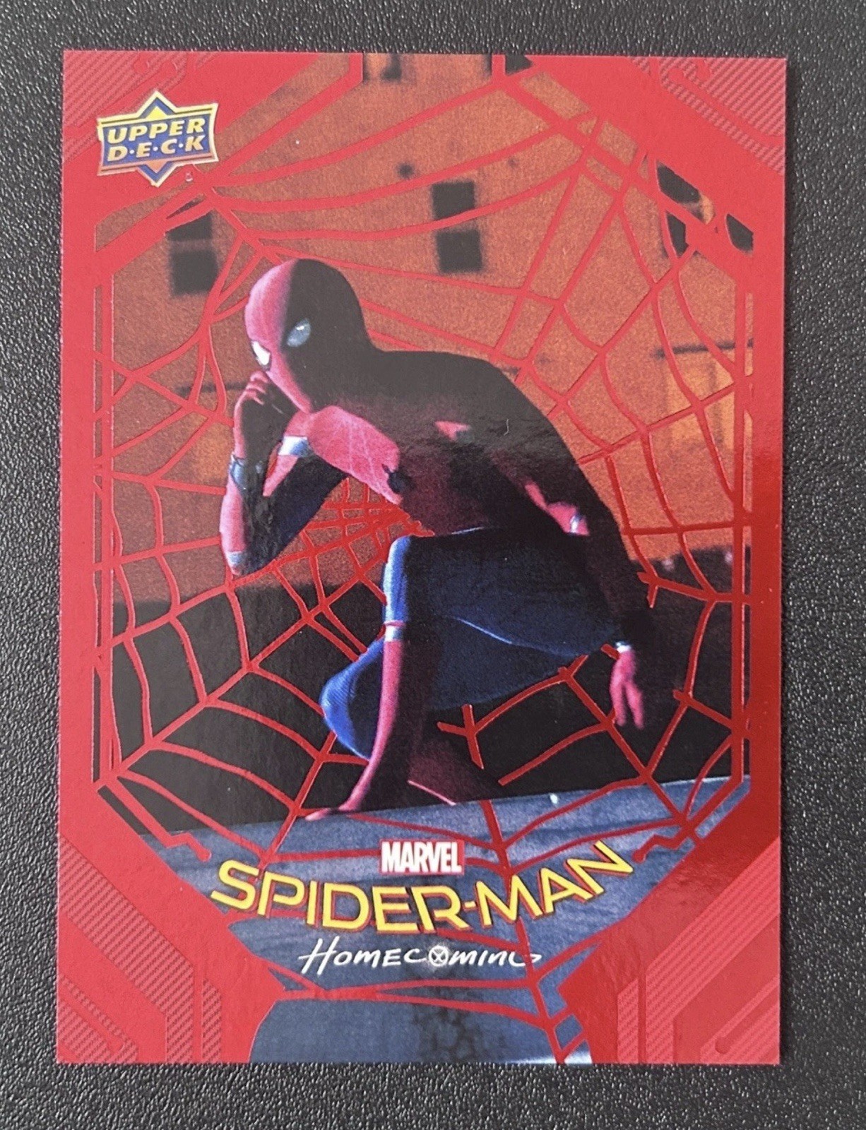 2017 Spider-Man Homecoming Red Foil /199 Sneaking Out #12 Tom Holland Rookie