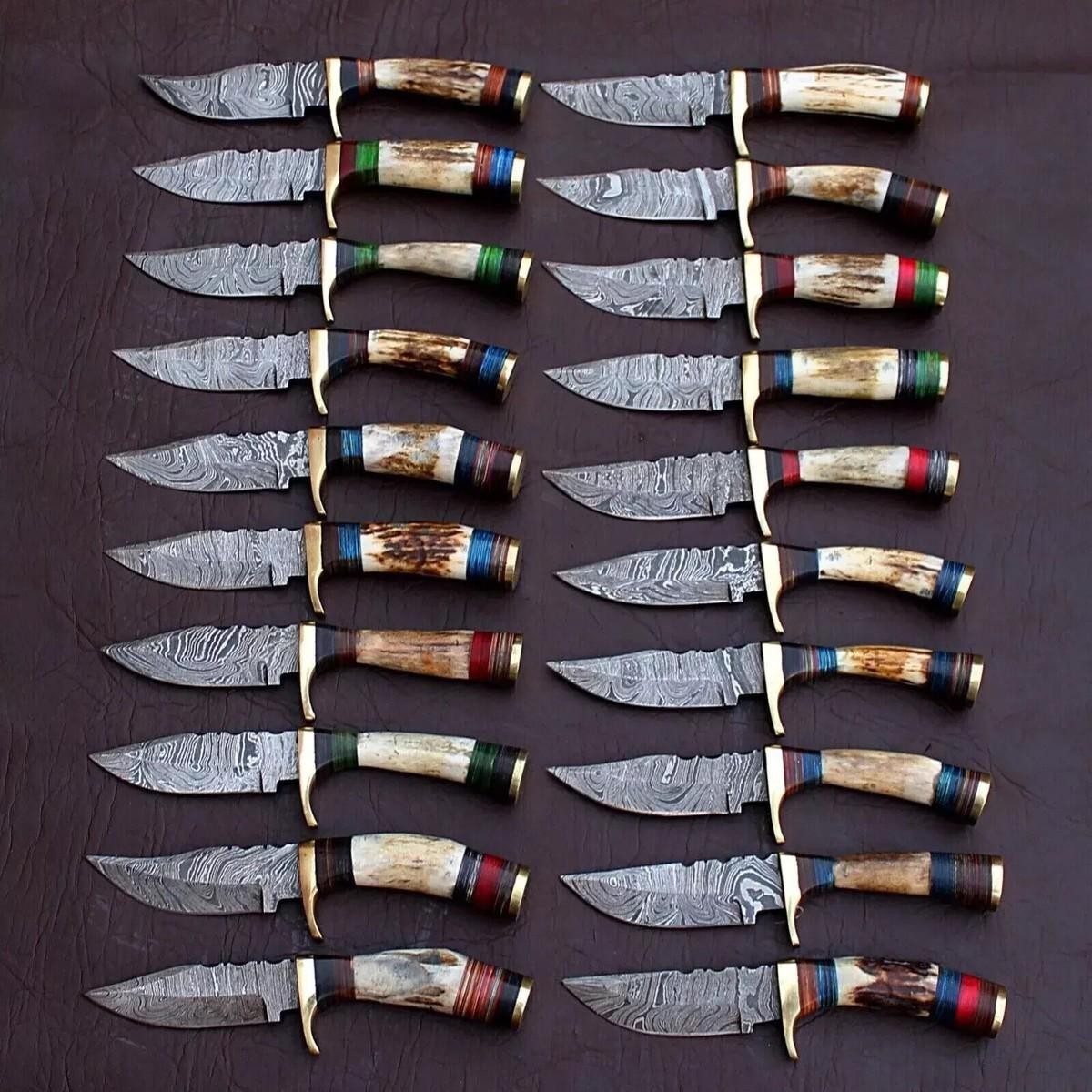 Lot of 50 Pcs Custom Handmade Damascus Steel 6