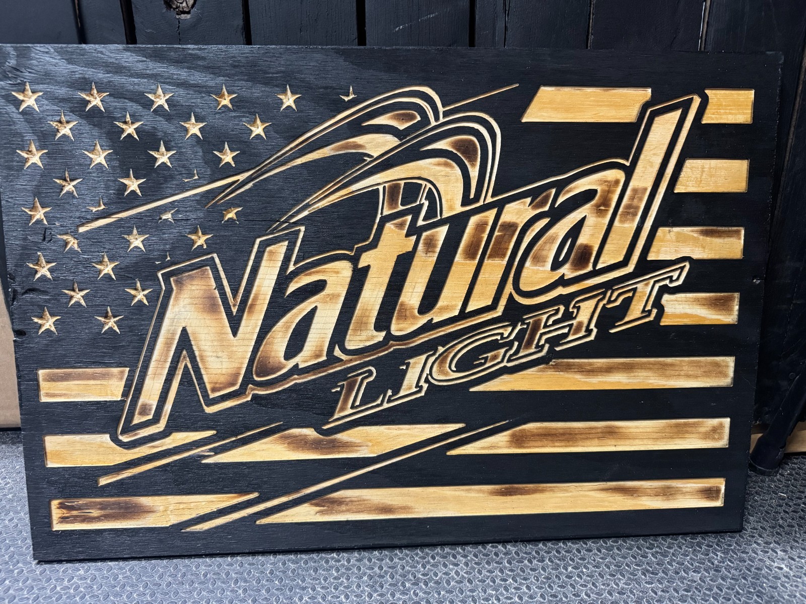 NATURAL LIGHT American Flag 24