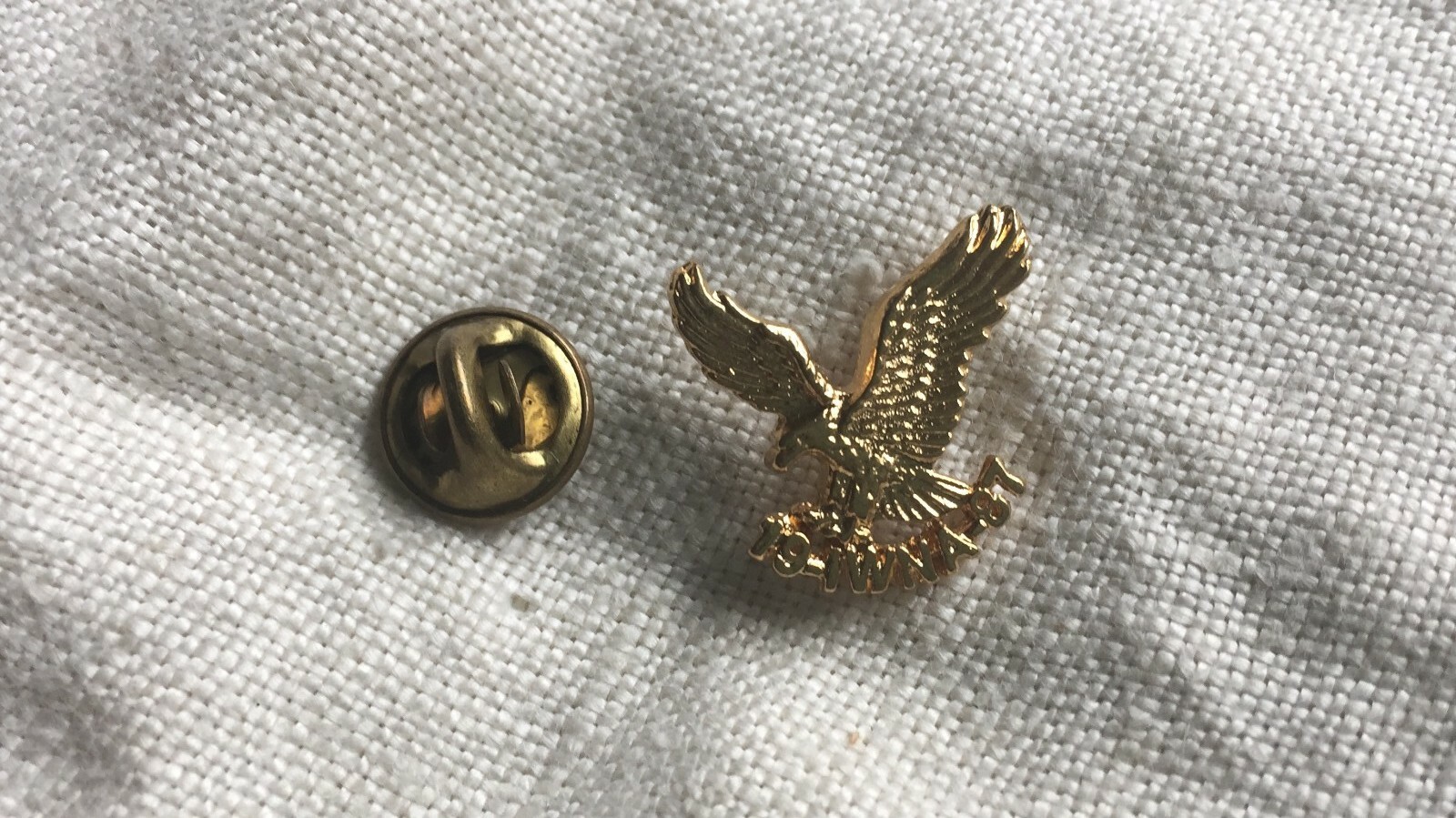 Vintage 1987 IWNA Eagle Lapel Pin Independent Works of North America