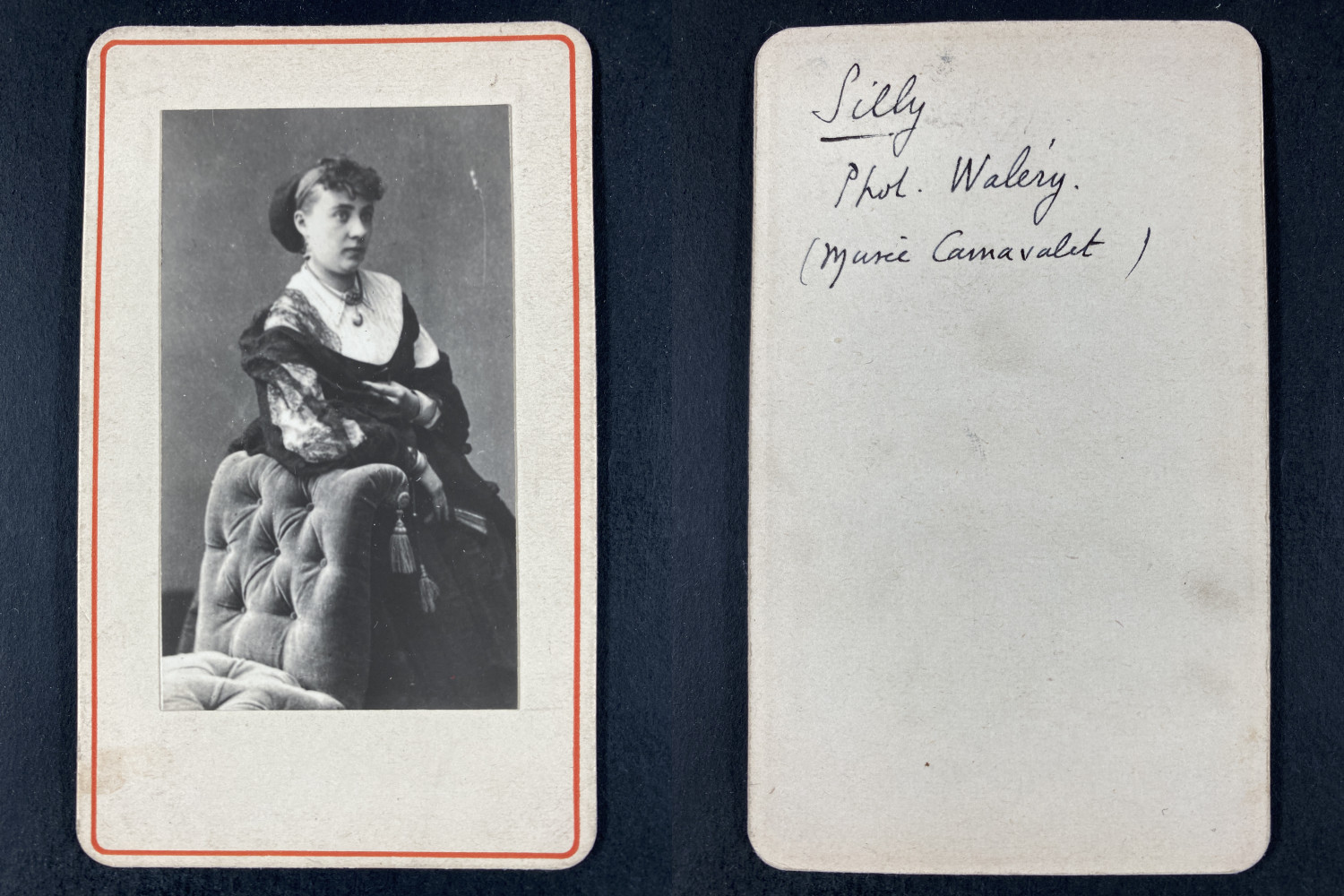 Waléry, Paris, Mademoiselle Silly, actress vintage cdv albumen print.Mademo