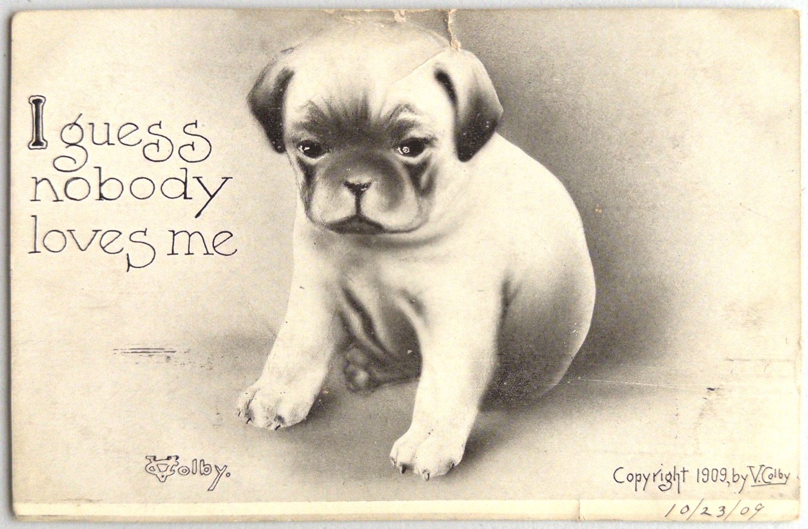 Antique Sad Puppy \
