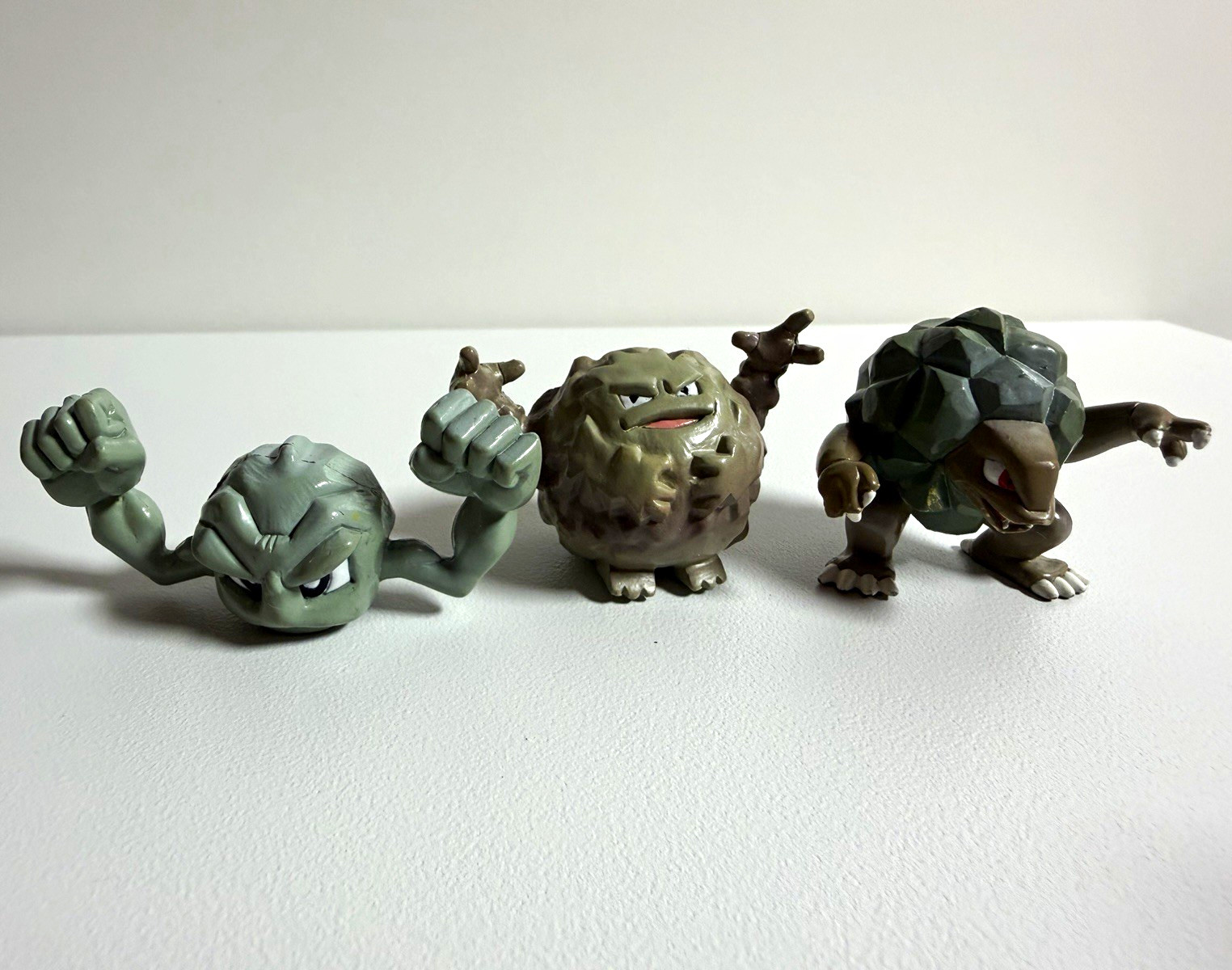 Pokémon TOMY Figurine Lot Vintage - #074 Geodude / #075 Graveler / #076 Golem
