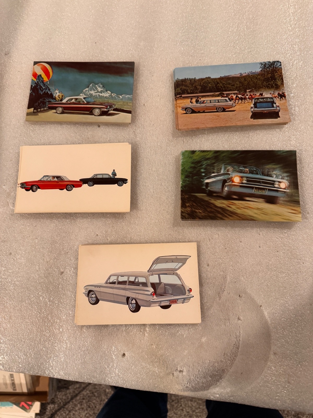 1961,1962. buick. special. nos postcards. set of 5. originals