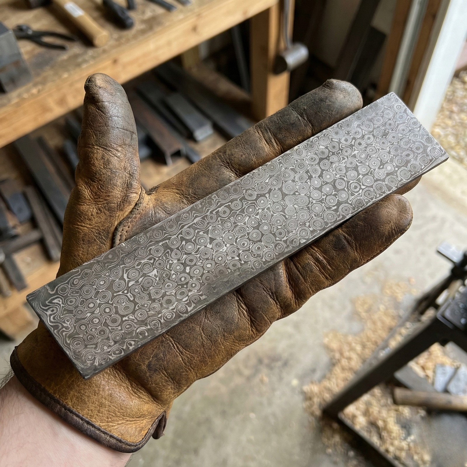 Damascus Steel Billet Bar 10x2