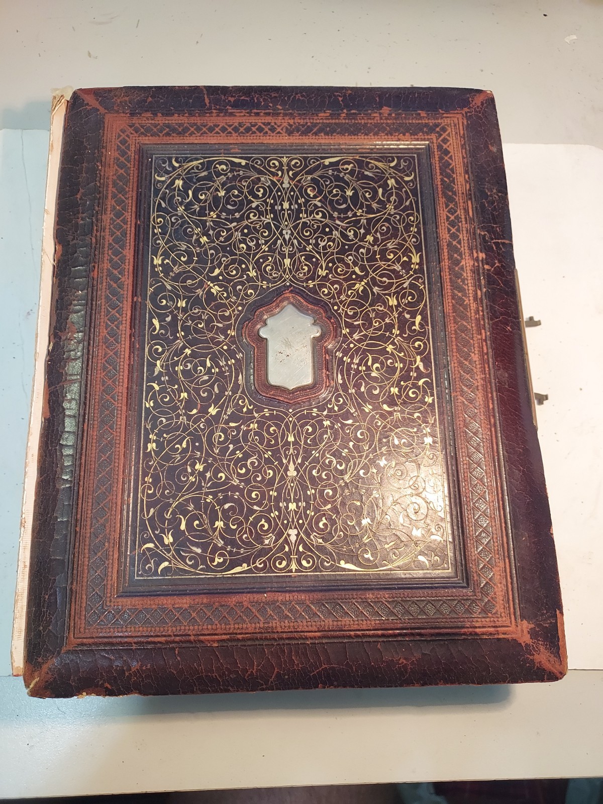 Antique 1860s Tin Type & CDV -Civil War Era-Victorian Leather Album - 87 Photos