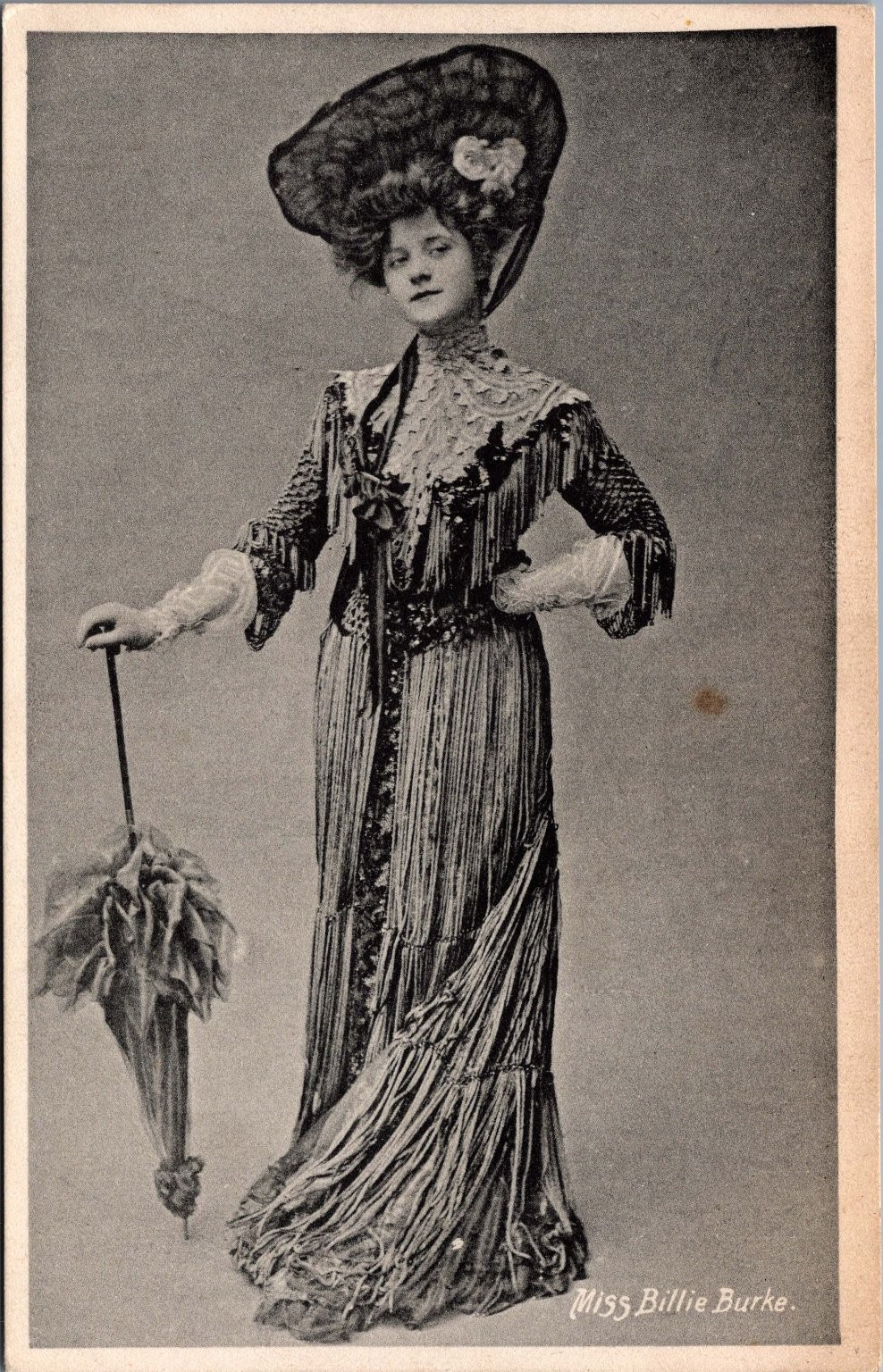 MISS Billie Burke Actress Edwardian Photo Postcard Hamburg Print Star Series 34