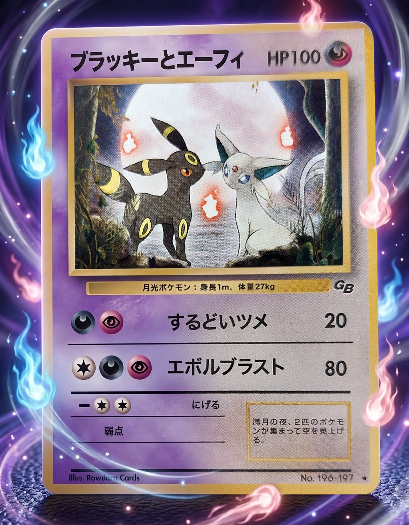 Pokemon Umbreon & Espeon Card Gameboy Promo