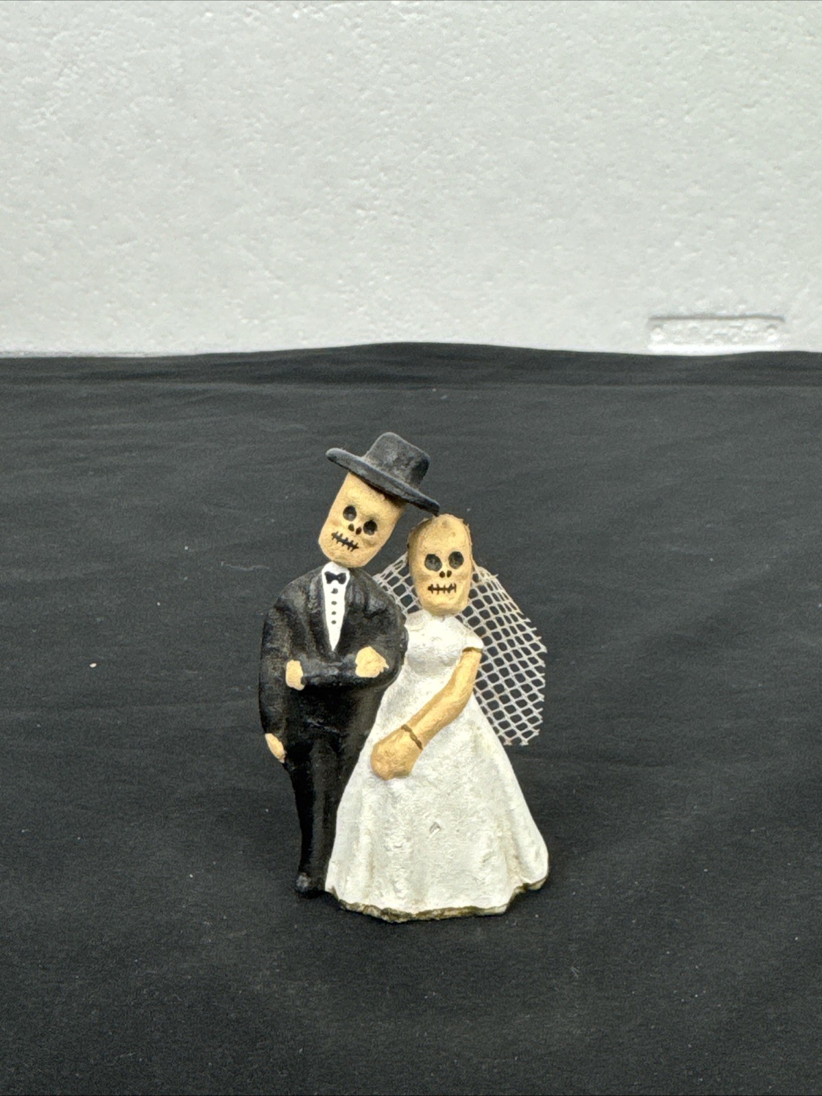 Vtg. Day Of The Dead Mexican Folk Art Cake Topper Unique