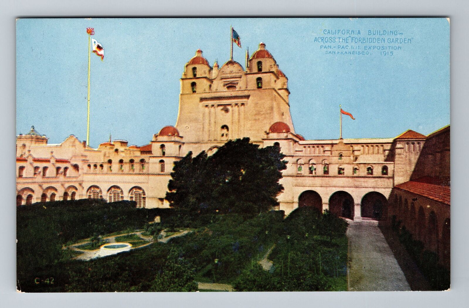 San Francisco CA-California CA Bldg Forbidden Garden 1915 Expo Vintage Postcard