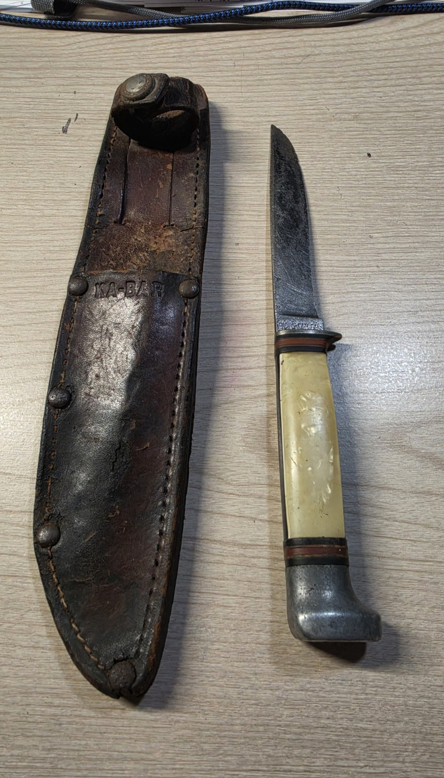 Rare Pre-WWII KA-BAR Union Cut Co Hunting Knife, 1920s-30s, Original Sheath
