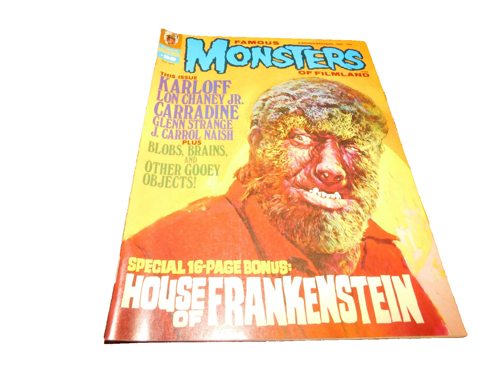 Vintage July 1973 Famous Monsters Of Filmland #99 magazine  Nice Condition