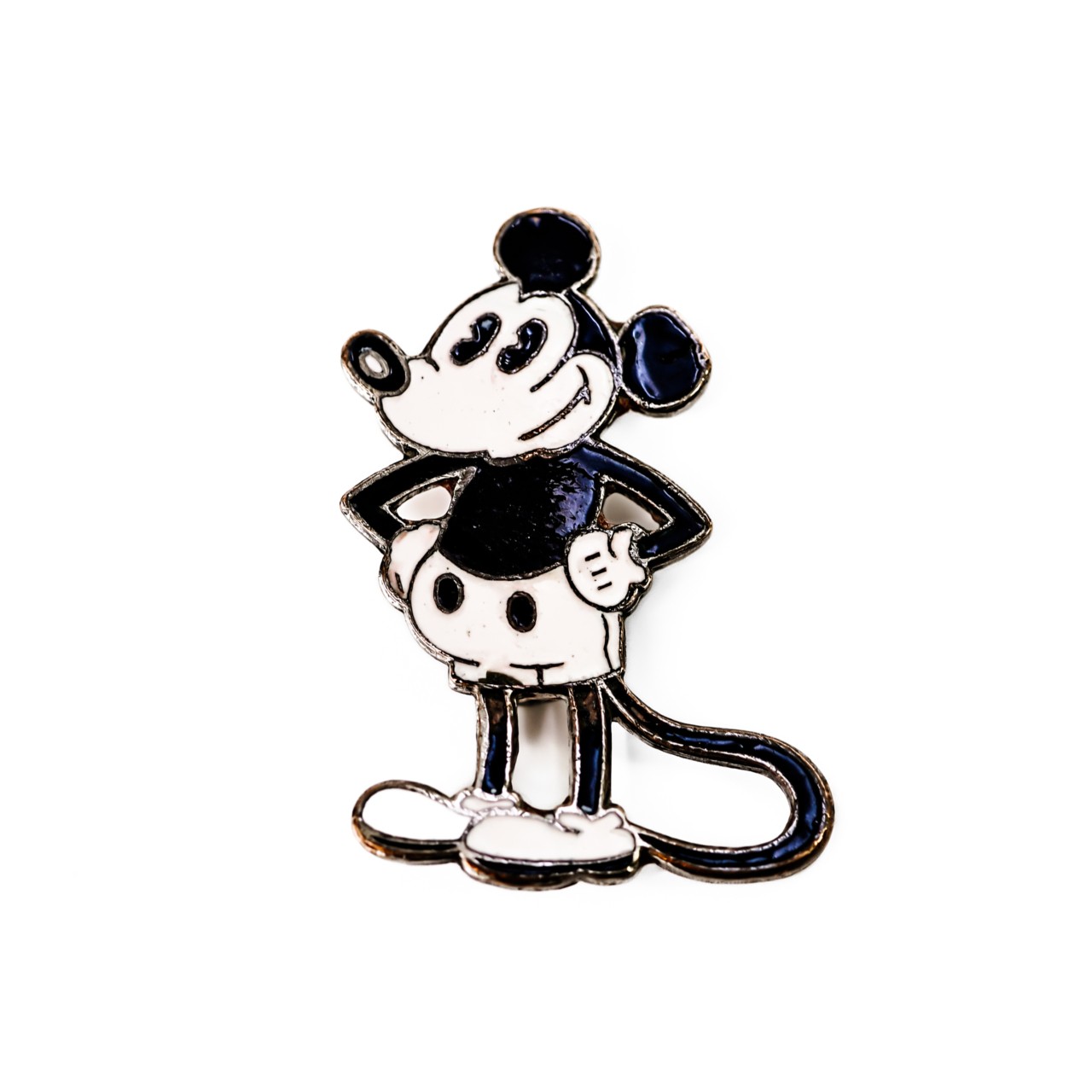 Rare Vintage Mickey Mouse Enamel Pin Badge | Lemane | c.1930 | 31mm #70303