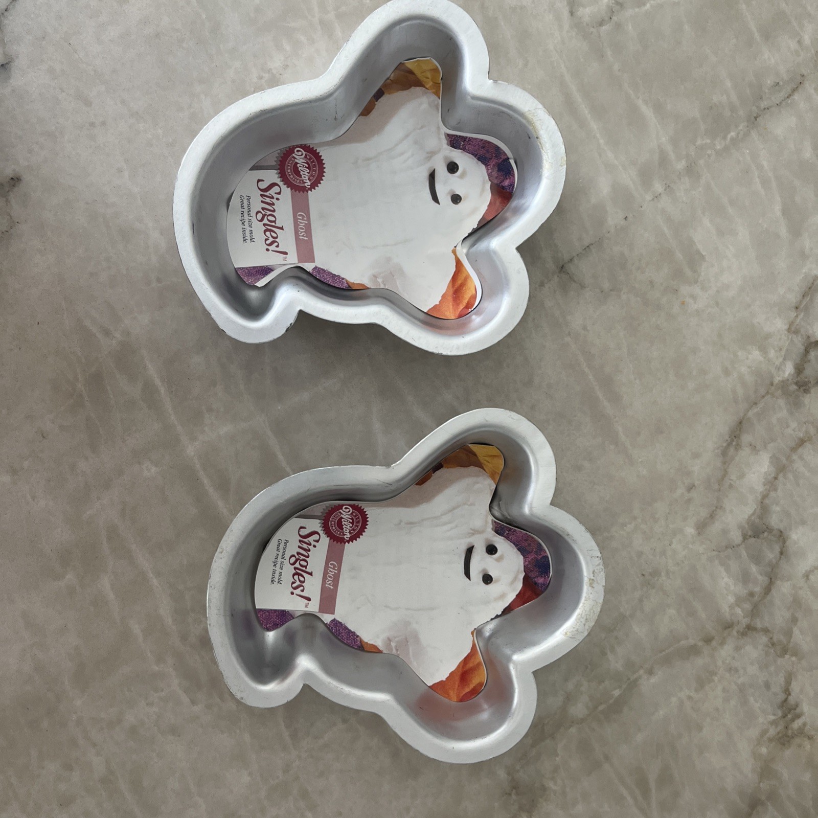 Pair Of Vintage Wilton Singles Ghost Cake Pan #2105-1121
