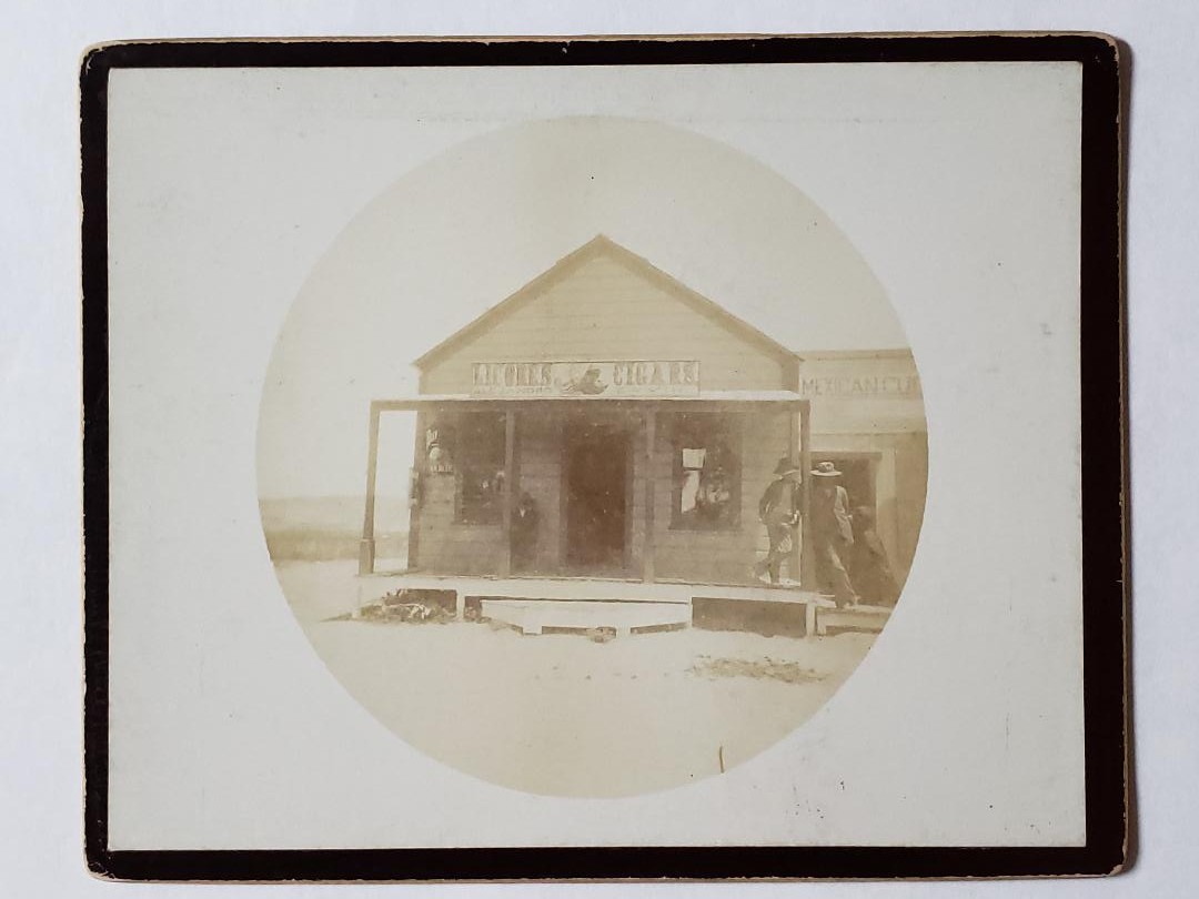 Rare Antique Photo Licores & Cigars Store Cowboys Mexico Tijuana Baha California