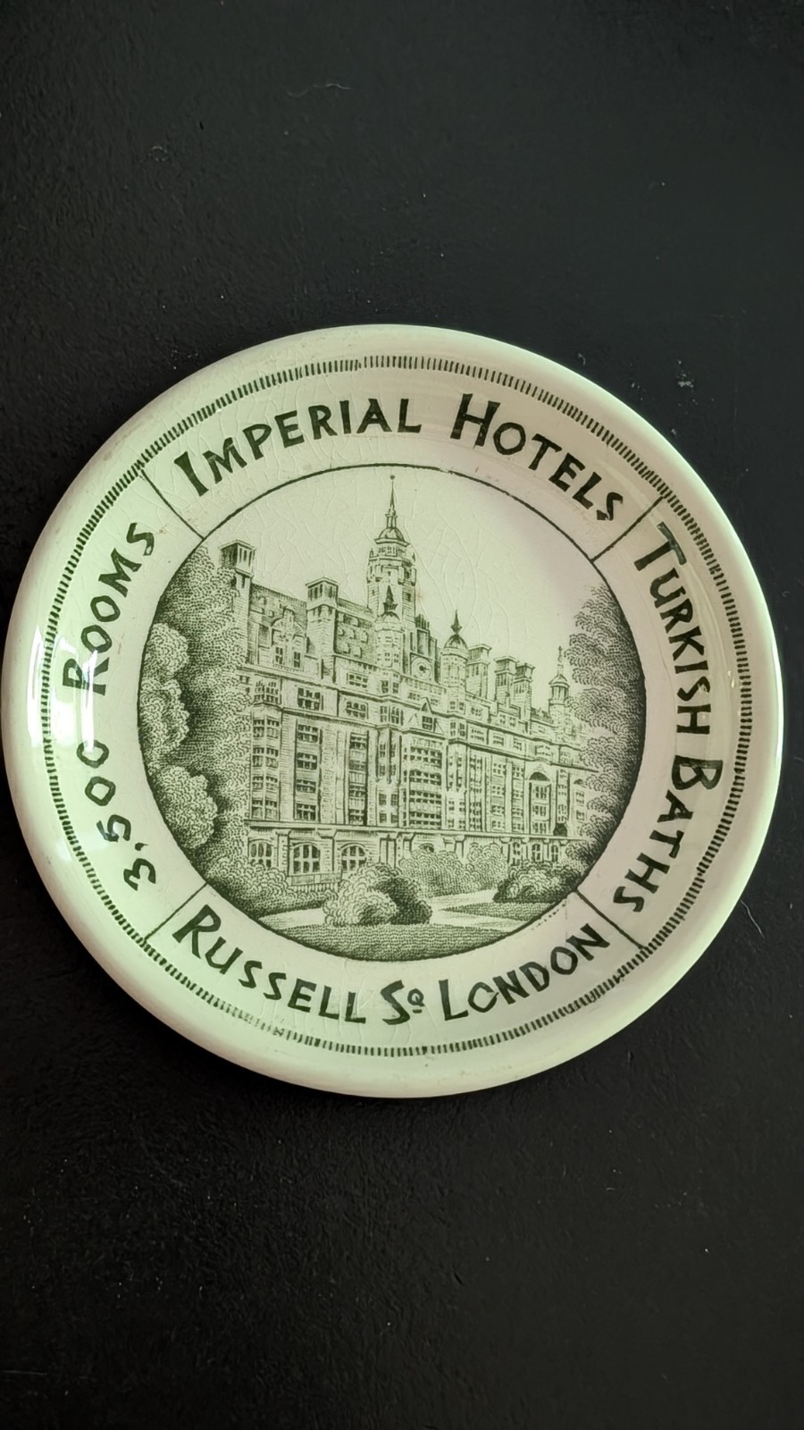 Vintage Wood & Sons Ltd Hotel Ware Plate Imperial Hotels Turkish Baths London 