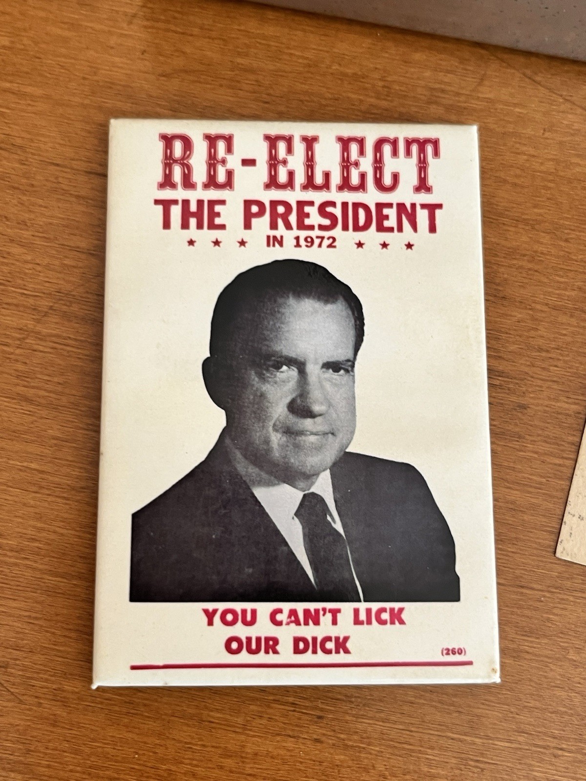 You Can't Lick Our Dick Nixon Richard Nixon Magnet 1968 Original RARE Wording