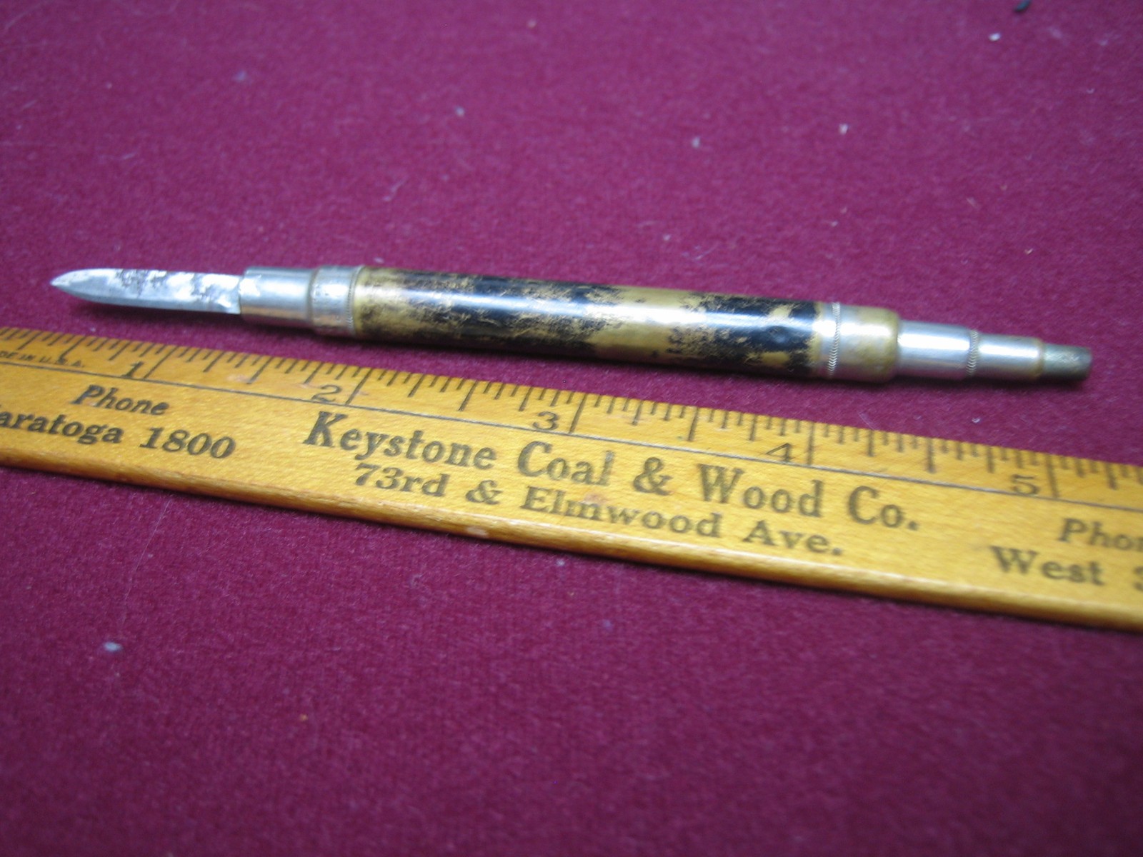 1883 Eagle Pencil Co. Gravity-Fed Blade Pocket Knife Lead Pencil Sharpener
