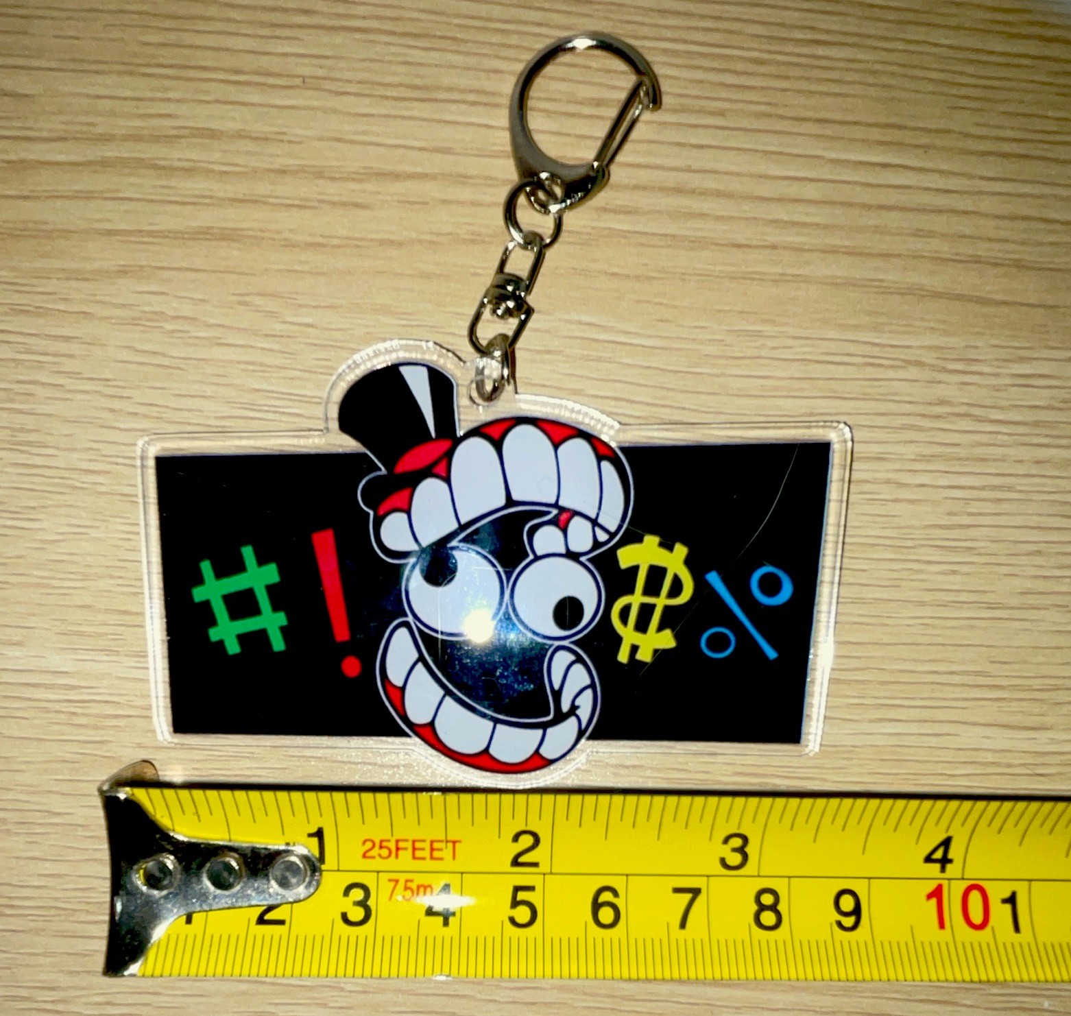 🎪 THE AMAZING DIGITAL CIRCUS 🎪 2x3.25 NEW CENSOR KEYCHAIN bag charm Caine