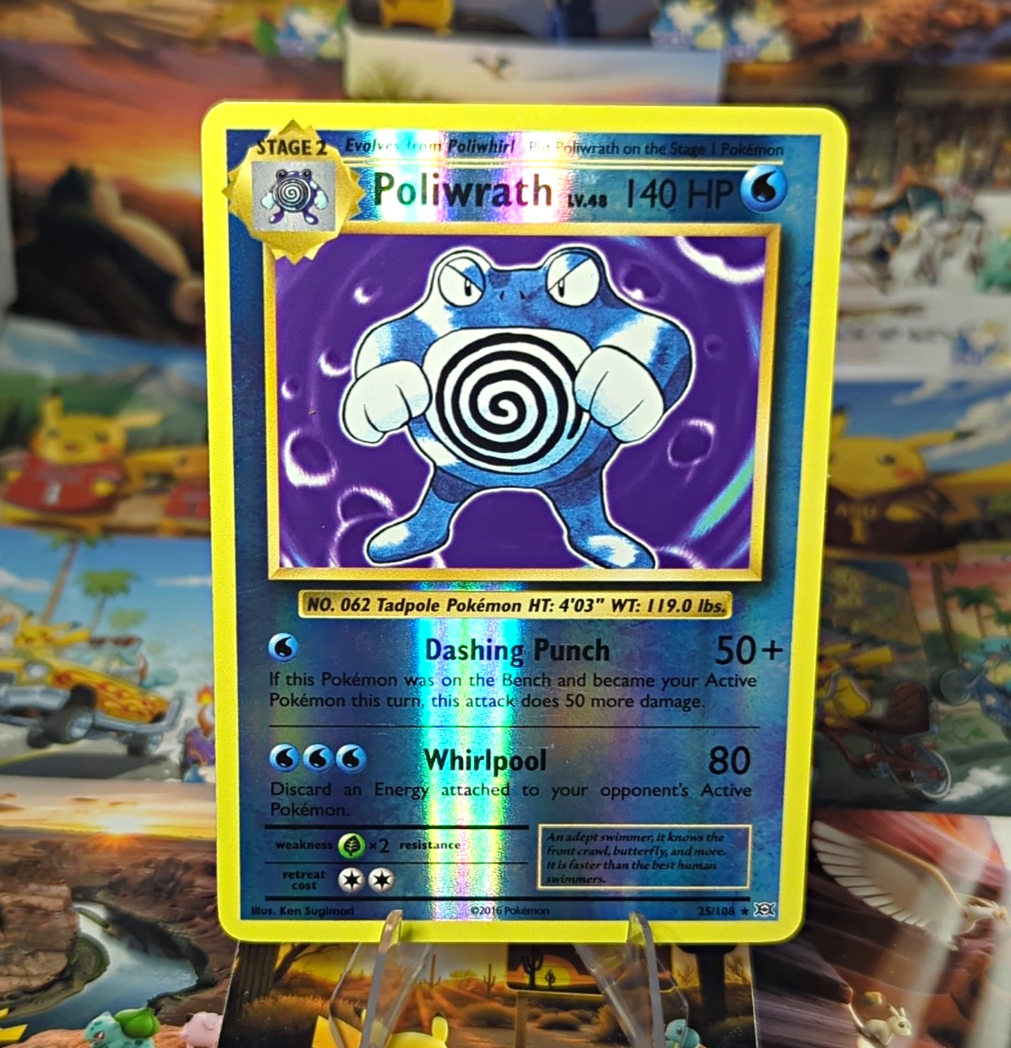 Pokémon XY Evolutions 2016 Poliwrath #25/108 Holo Trading Card English