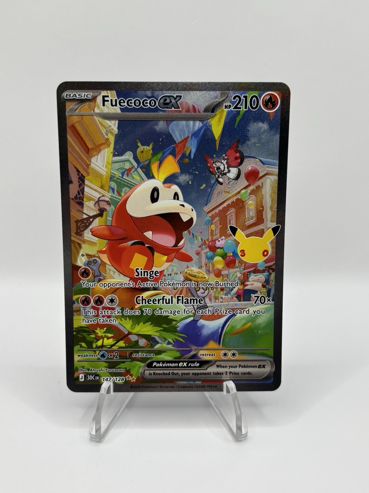 Pokémon TCG Fuecoco EX 147/128 30th Anniversary Full Art - NM+