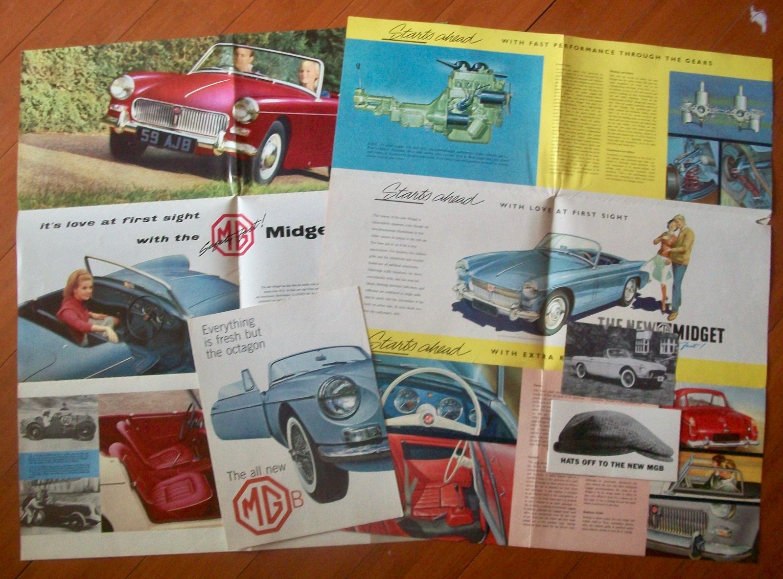 MG Midget Advertising Brochures Posters Booklets British Motors 1960s Nuffield