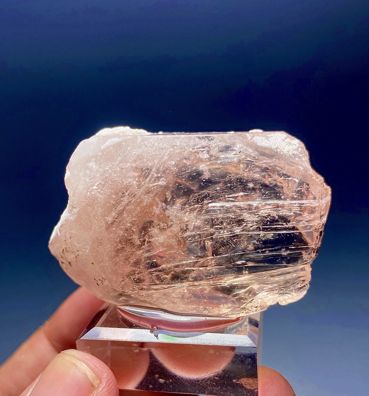 Morganite Gummy Crystal Beautiful In Colour From Afghanistan (Weight 51 Gram)