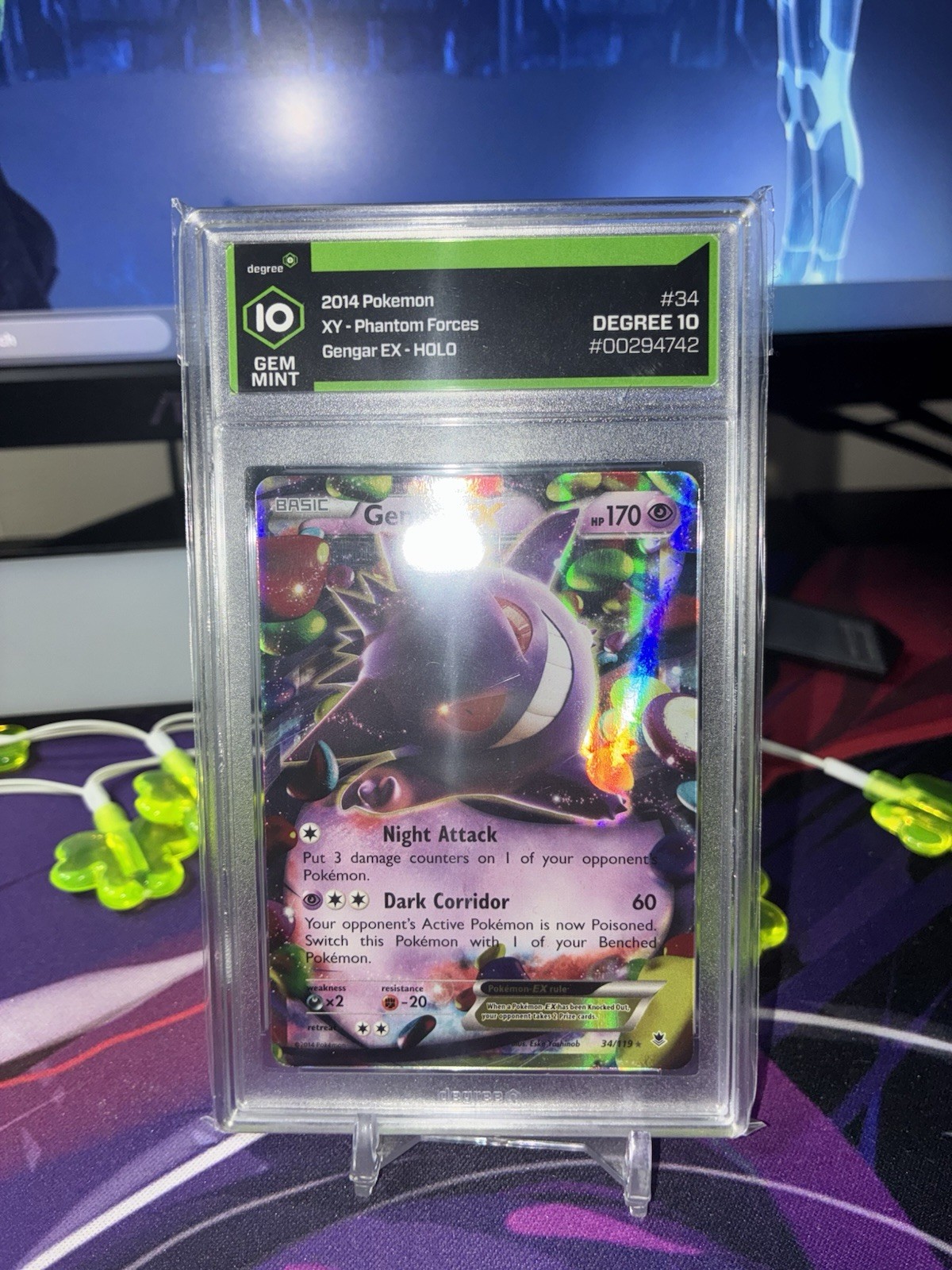 Gengar Ex Gem Mint 10 Degree Pokemon Graded Card Unique Rare Gengar Promo Card