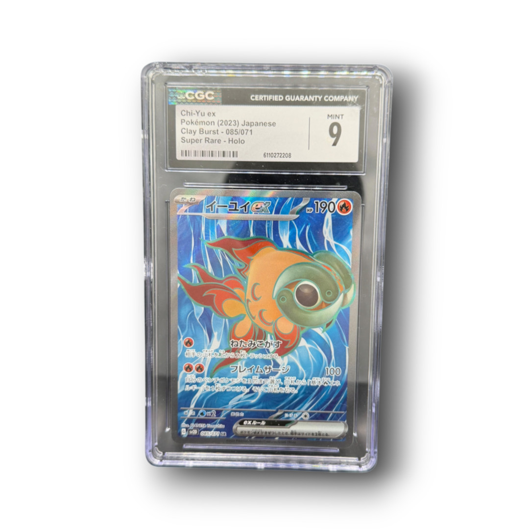 2023 Pokémon Japanese Clay Burst Chi-Yu ex #085 Super Rare Holo CGC 9