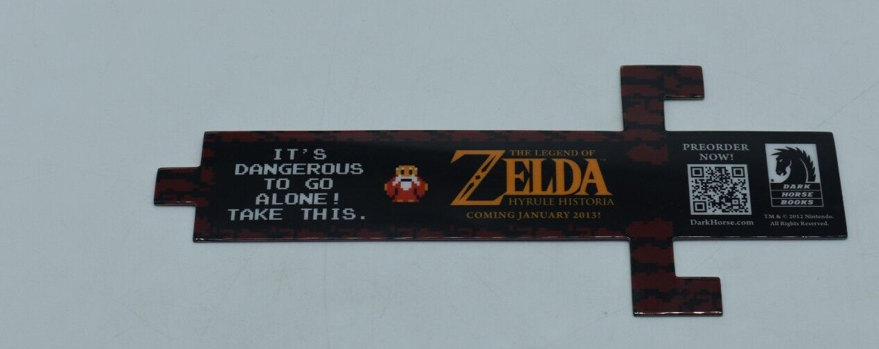 The Legend of Zelda Hyrule Historia - Sword Bookmark SDCC Promo Nintendo NES YES