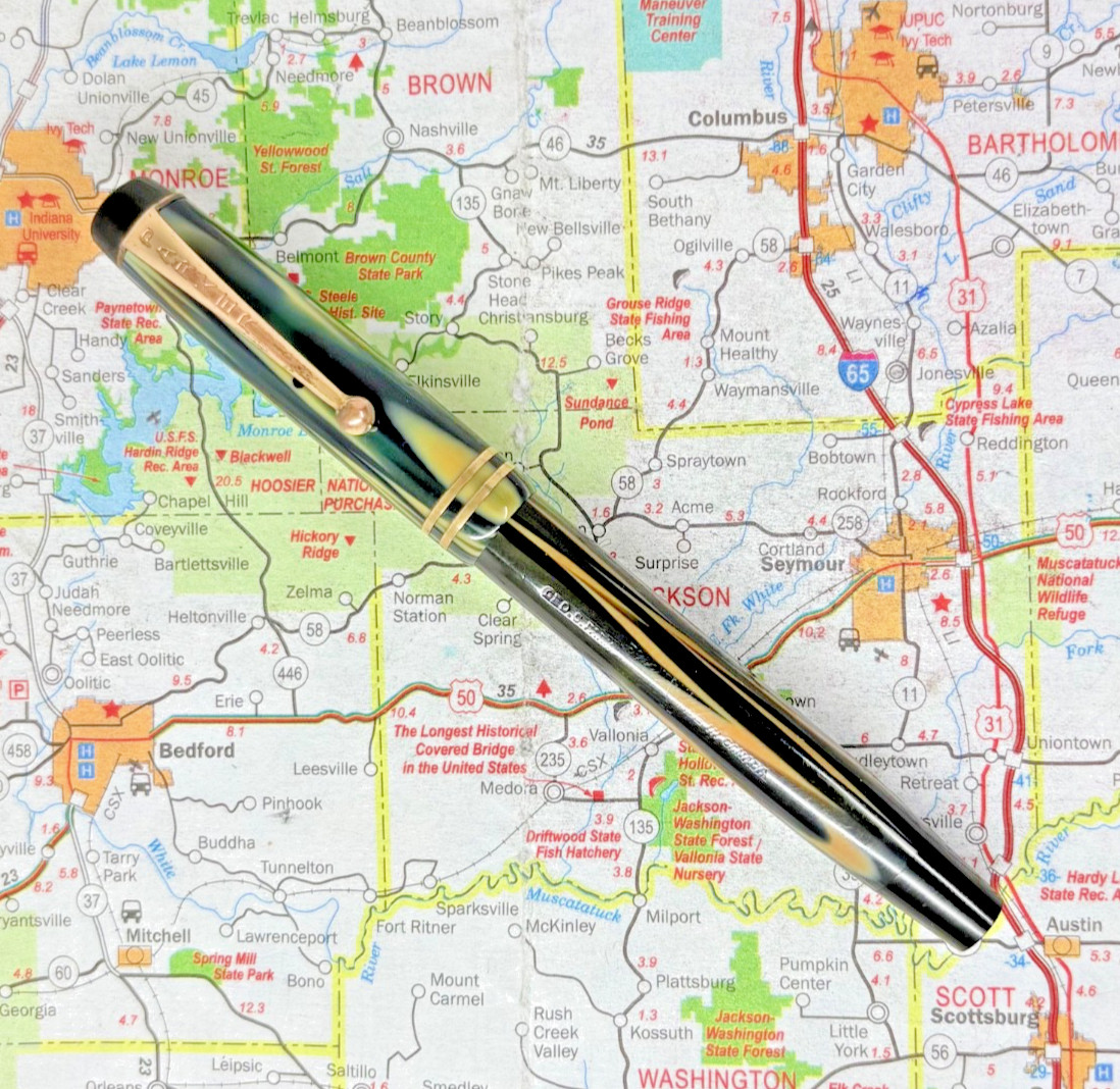 Vintage Parker True Blue Fountain Pen, 14k .585 England Nib, Made in Canada