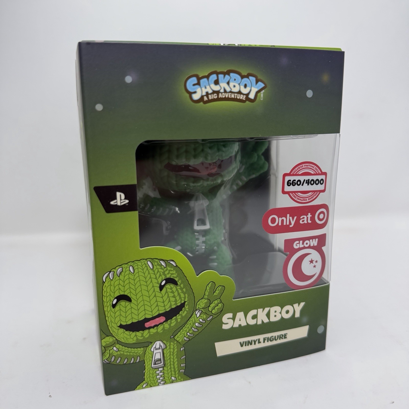Youtooz PlayStation Sackboy Glow In The Dark Target Vinyl Figure #/4000 LBP NEW