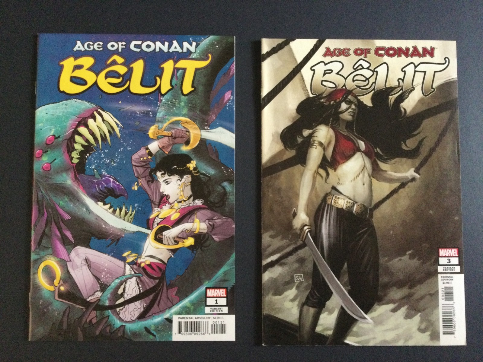 Age of Conan:Belit 1 & 3 NM Lot Pichelli/Hans Variants Howard Marvel Set
