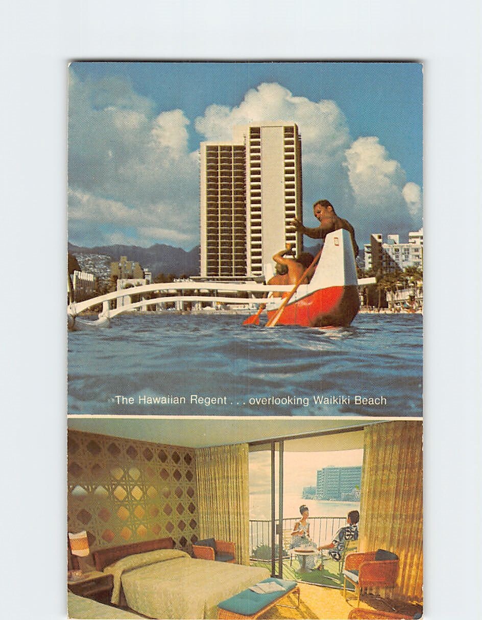 Postcard Hawaiian Regent Waikiki Beach Hawaii USA