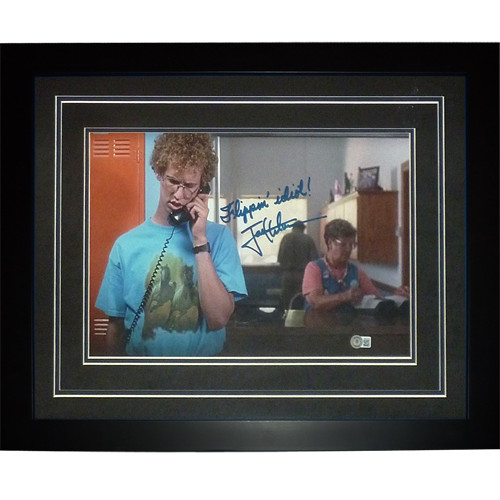 Jon Heder Autographed Napoleon Dynamite (on phone) Deluxe Framed 11x17 Photo w/
