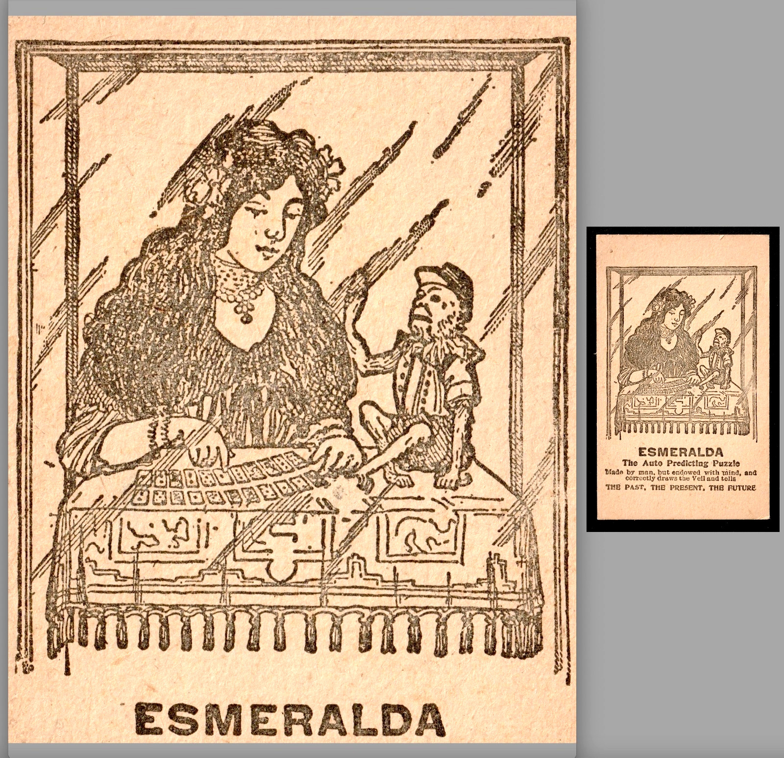 Esmeralda = RARE Arcade Fortune Telling Gypsy Prophecies Automaton Carnival Card