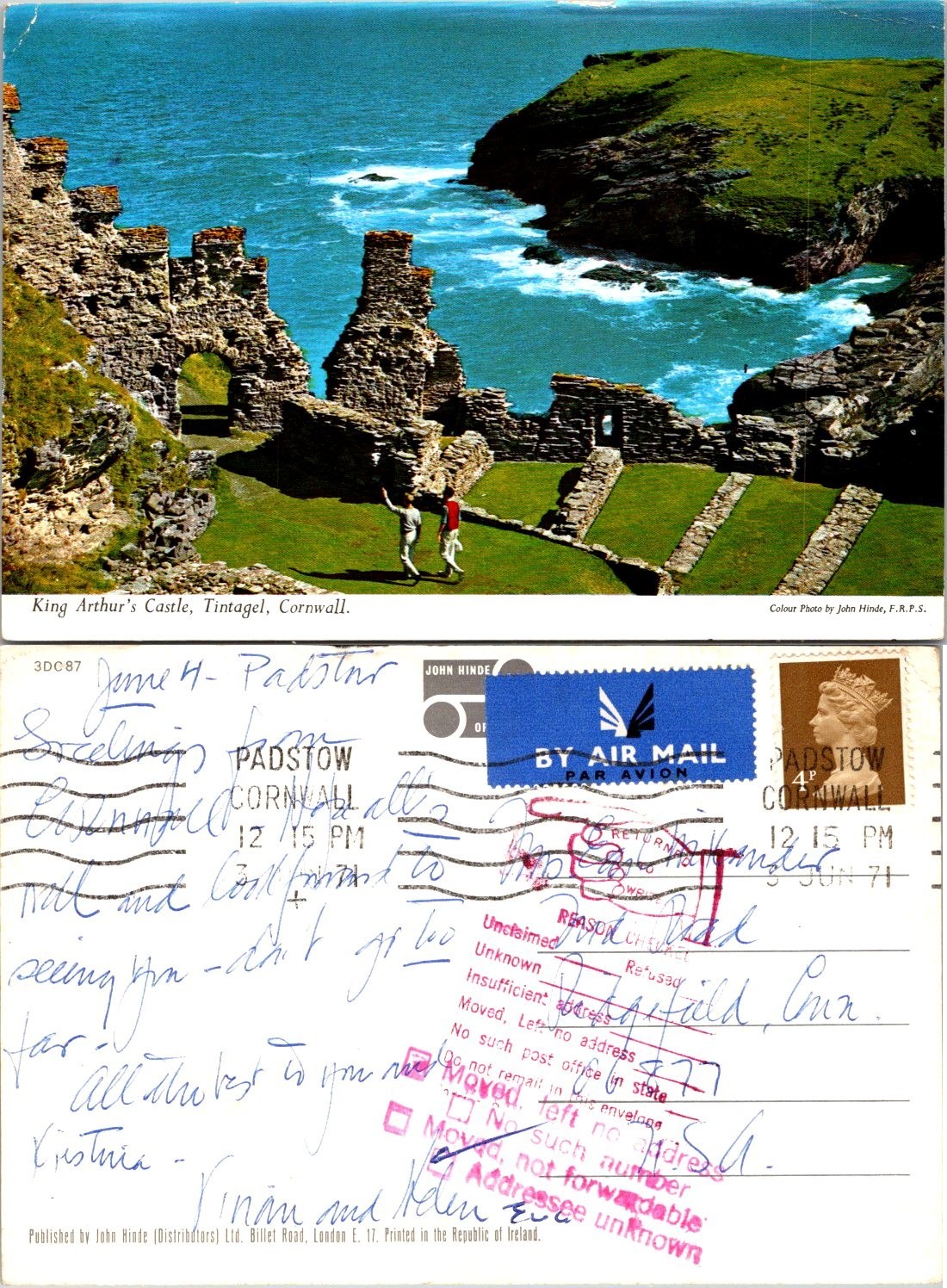 King Arthur's Castle, Tintagel, Cornwall, England Postcard 70553