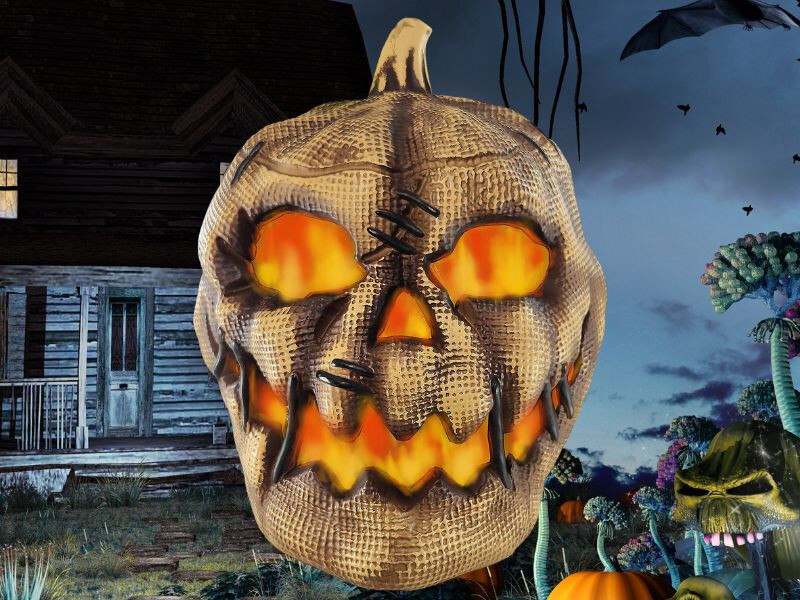 Animated Flaming Pumpkin Burlap 10\ Animated Flaming Pumpkin Burlap 10\