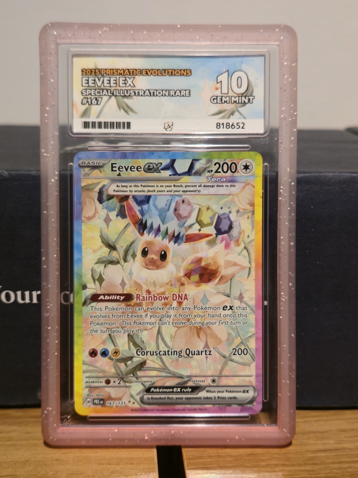 Eevee ex 167/131 - SIR - Prismatic Evolutions Pokemon TCG - ACE 10 Gem Mint 