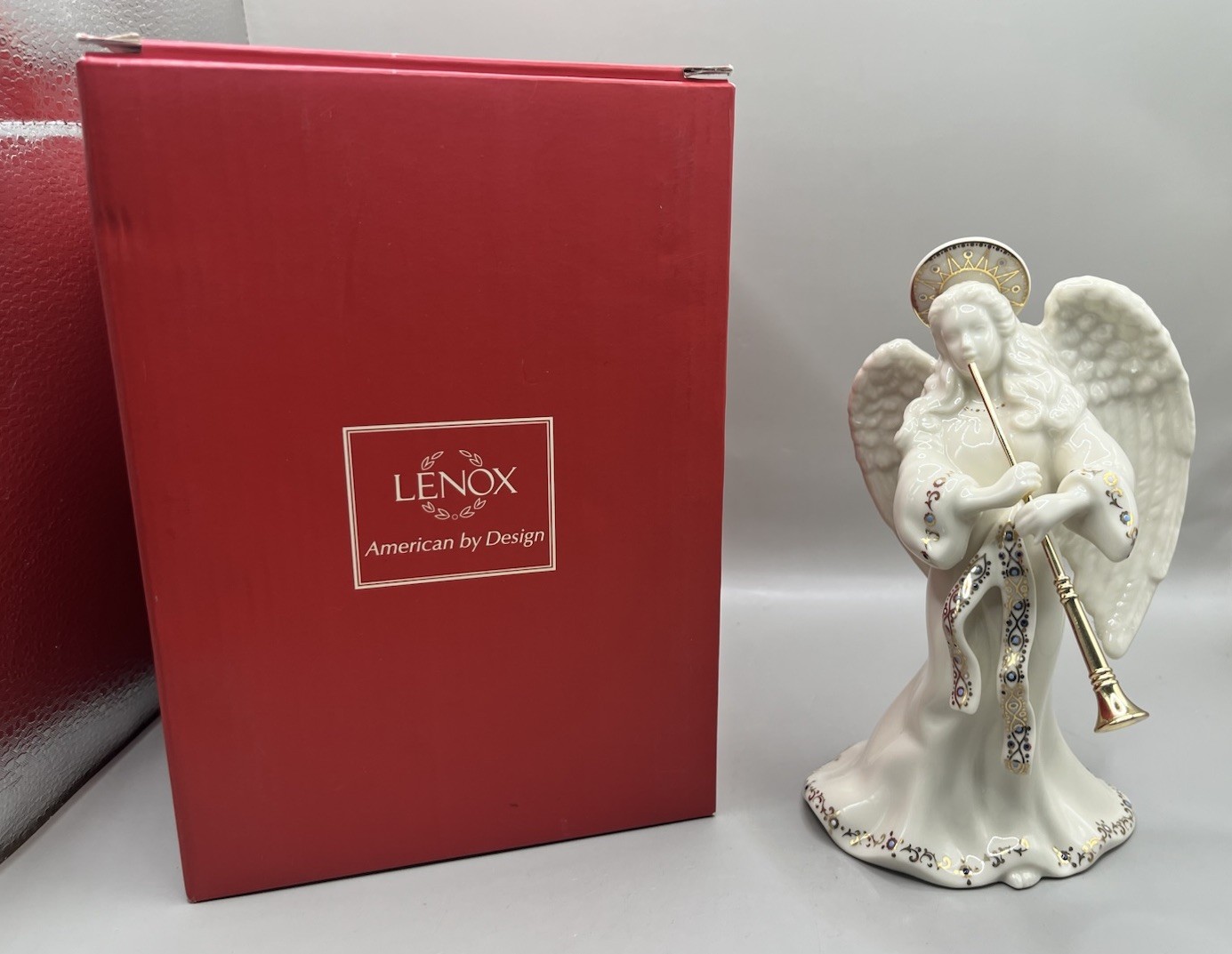 Lenox China Jewels Nativity Angel With Trumpet NIB