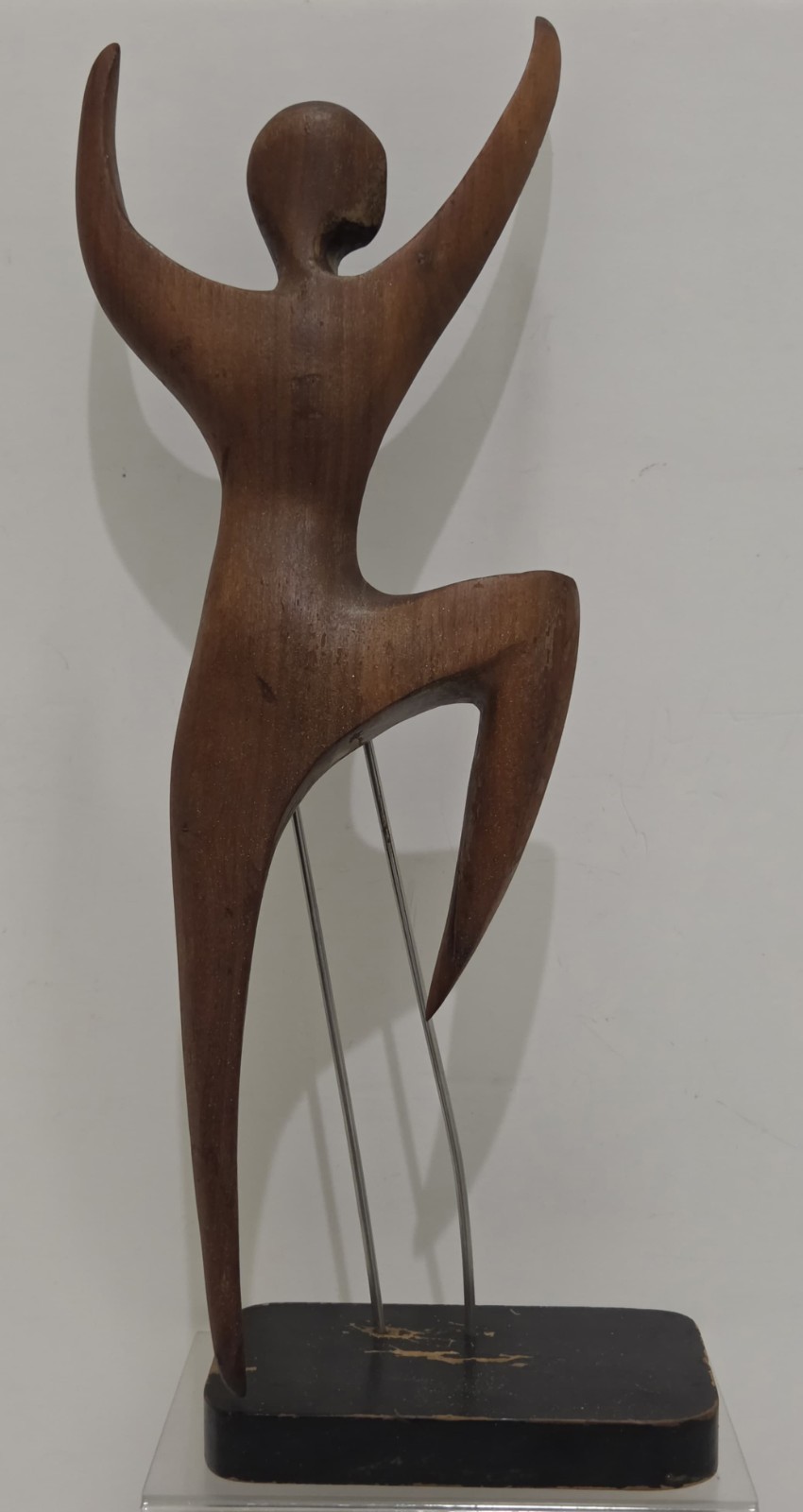 Vintage MCM Peter Pepper Products Leaping Person Wooden Sculpture PLEASE READ