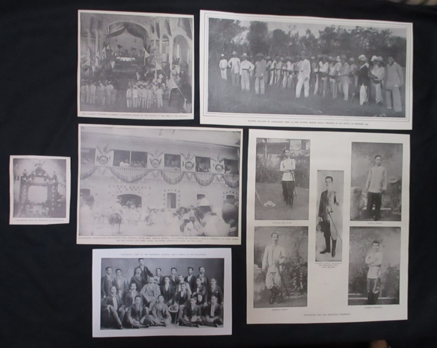 1899 Spanish American War Prints- General Aguinaldo & His Men in the Philippines