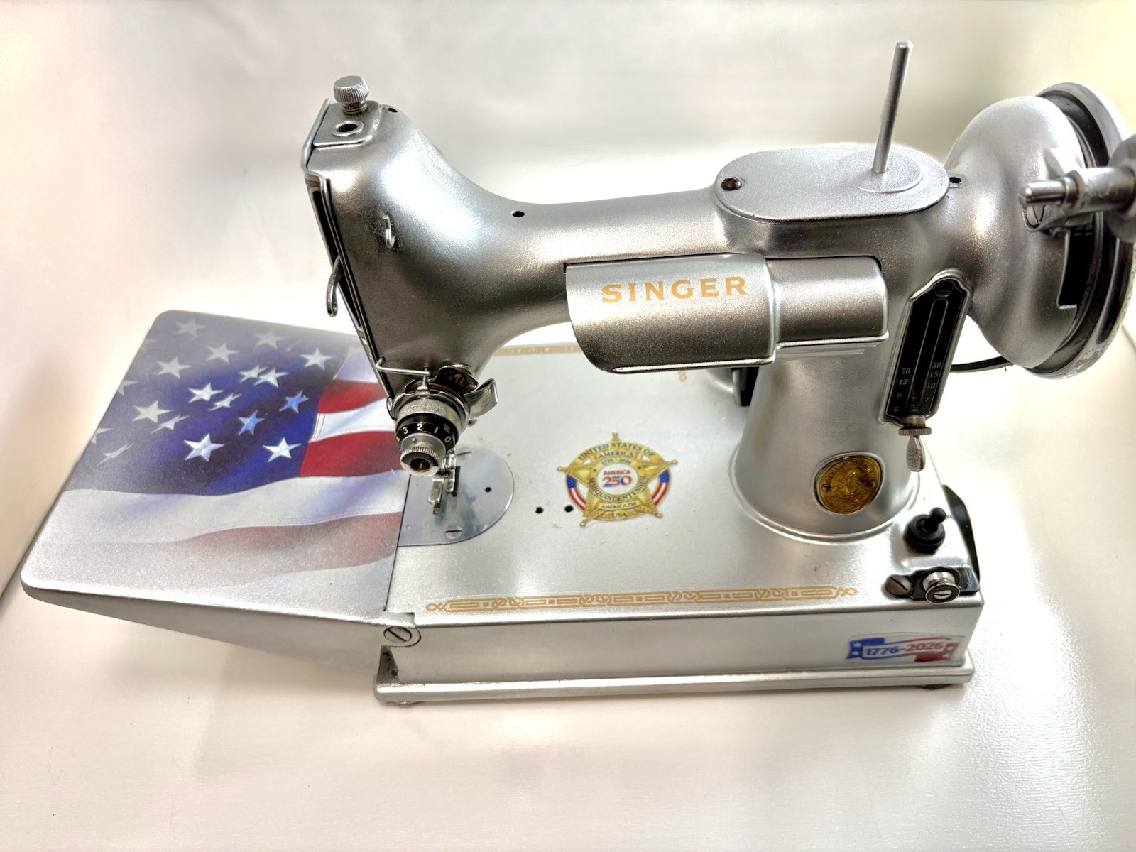 Singer Featherweight 221 Sewing Machine Custom Patriotic Edition