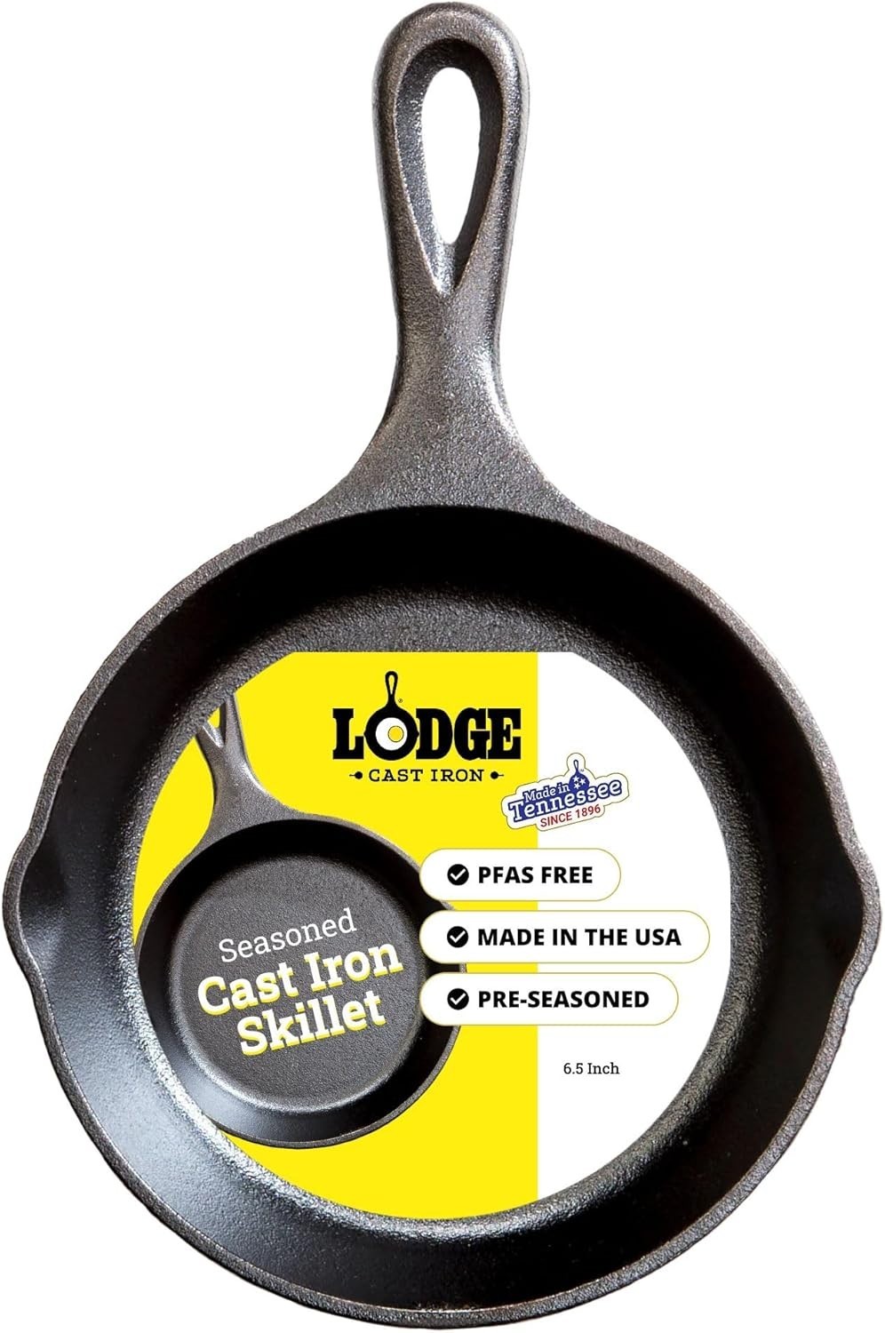 Lodge Skillet Set Pre-Seasoned Cast Iron 3 Pcs Pan Set - 8