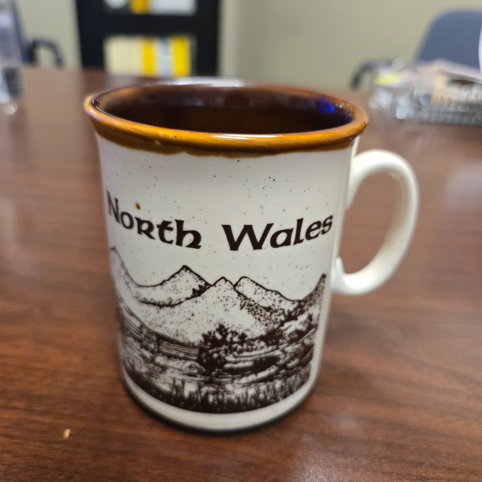 North Wales Welsh Great Britain Map Stoneware Coffee Mug