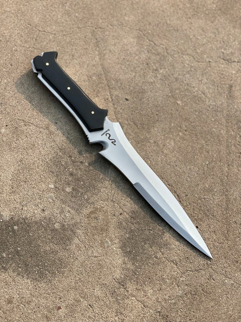 Handmade RE4 Jack Krauser's Knife Spring Steel Resident Evil 4 Movie Replica USA