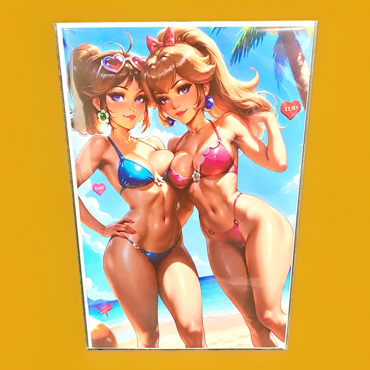Artist Alley Comics Peach and Daisy Swimsuit Swim Suit Beach Day