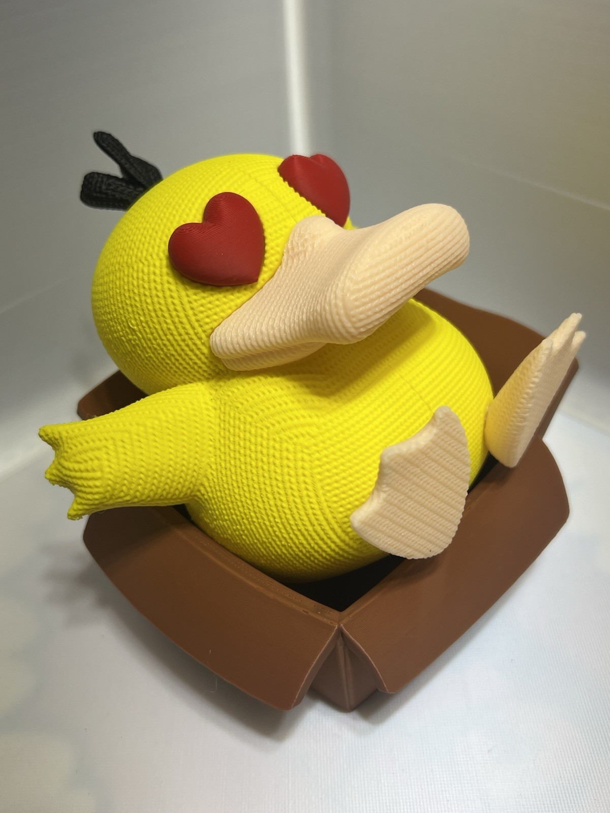 3D Printed Display In Love Psyduck Fanart 4 Inch