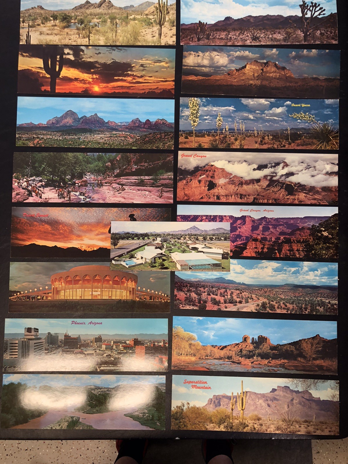 Lot of 34 Vintage 1960\'s Arizona Panorama + GIANT Post Cards Petley Studios