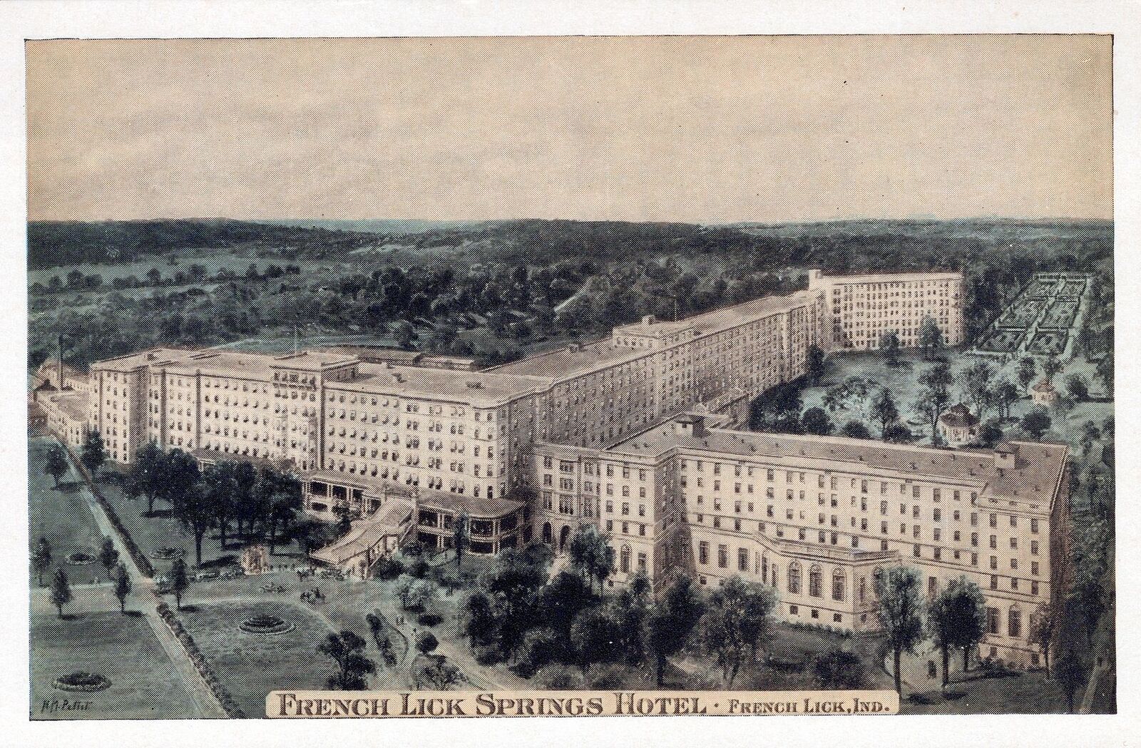 FRENCH LICK IN - French Lick Springs Hotel Postcard